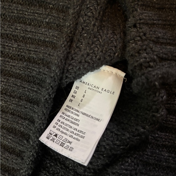 Women’s American Eagle Dark Gray Multi-Colored Sweater Size Large - Picture 4 of 5